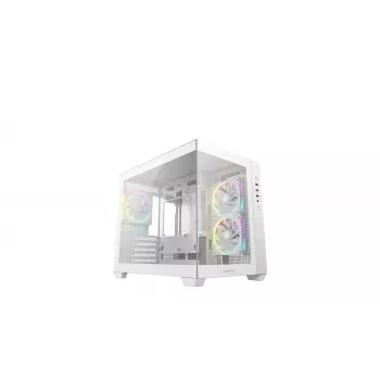 PC korpuss DeepCool CG330 3F balta — Vidēja torņa ATX šasija, balta