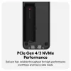 SSD korpuss Hyper HD2500GL M.2 PCIe SSD (USB4 Gen4, USB‑C) melns