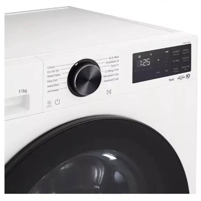 Veļas mazgājamā mašīna LG F4X5011TWB — priekšpuses ielādes veļas mazgājamā mašīna no LG, modelis F4X5011TWB