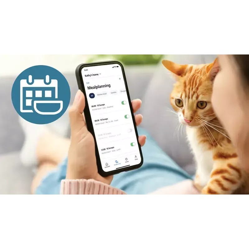 Automātiskā mājdzīvnieku barotava Philips 5000 sērija PAW5320/02 ar kameru, 4,5 L barības un ūdens ietilpība, plastmasas korpuss, iekštelpu lietošanai