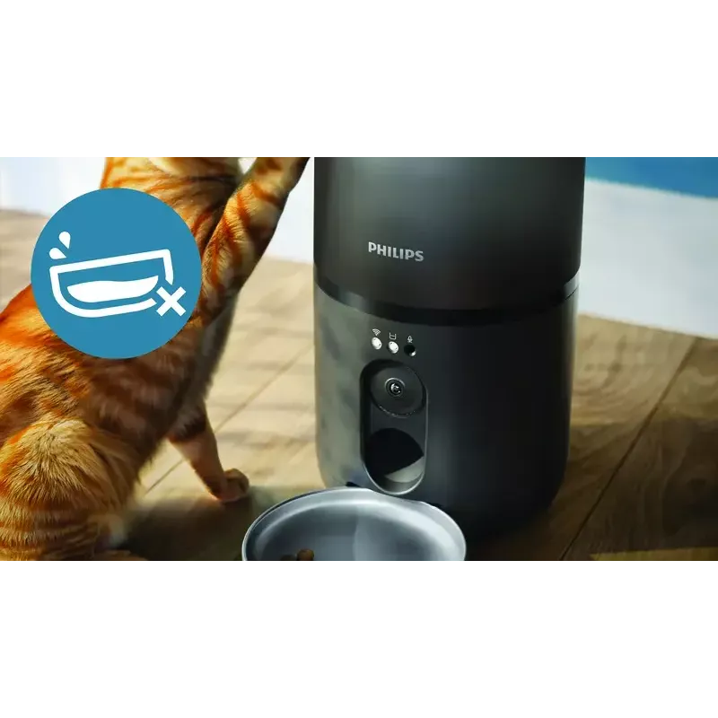 Automātiskā mājdzīvnieku barotava Philips 5000 sērija PAW5320/02 ar kameru, 4,5 L barības un ūdens ietilpība, plastmasas korpuss, iekštelpu lietošanai