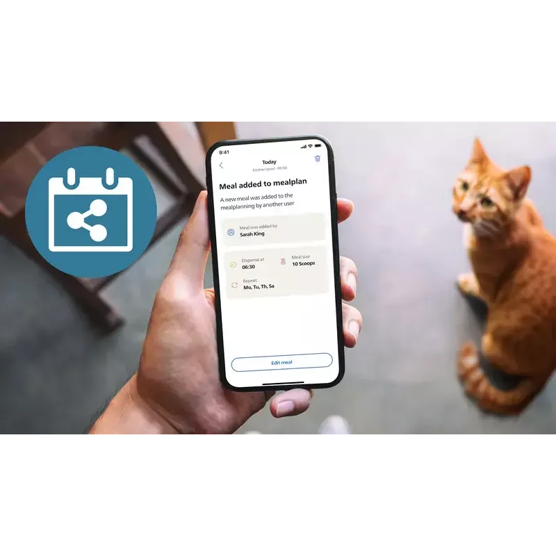 Automātiskā mājdzīvnieku barotava Philips 5000 sērija PAW5320/02 ar kameru, 4,5 L barības un ūdens ietilpība, plastmasas korpuss, iekštelpu lietošanai