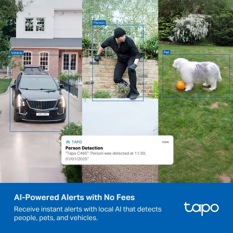 TP-Link Tapo Enhanced AI Solar Security Camera Ultra, bezvadu, lodes tipa, Wi-Fi, ārējā, 850 nm, 512 GB