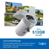 TP-Link Tapo Enhanced AI Solar Security Camera Ultra, bezvadu, lodes tipa, Wi-Fi, ārējā, 850 nm, 512 GB