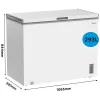Saliekamā saldētava Midea MDRC411FZE01 — brīvstāvoša, 293 L ietilpība, E energoklase, 14 kg/24h sasaldēšana, balta