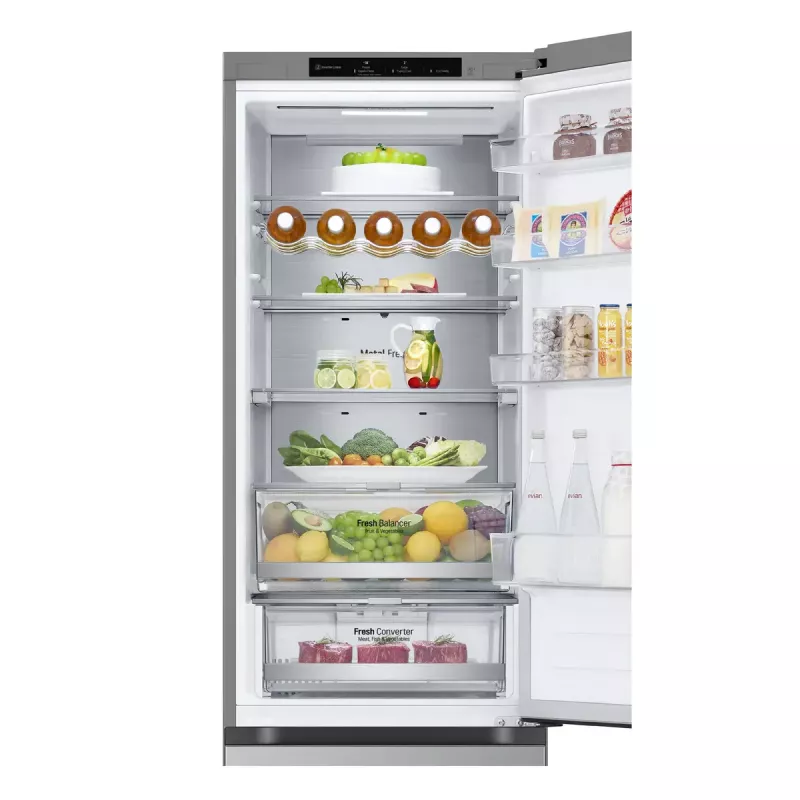 LG GBV7280CPY.APYQEUR ledusskapis-saldētava Brīvi stāvošs 387 L Nerūsējošais tērauds