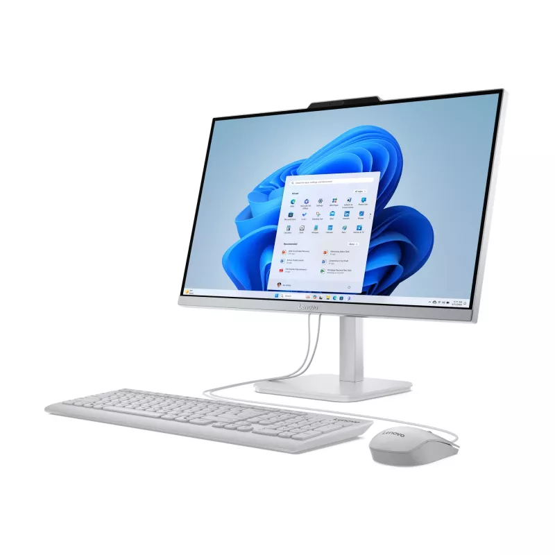 Lenovo A100 Intel Core i3 N-series i3-N305 60,5 cm (23,8 collas) 1920 x 1080 pikseļi Viss-vienā dators 16 GB DDR5-SDRAM 512 GB SSD Windows 11 Home Wi-Fi 6 (802.11ax) Pelēks