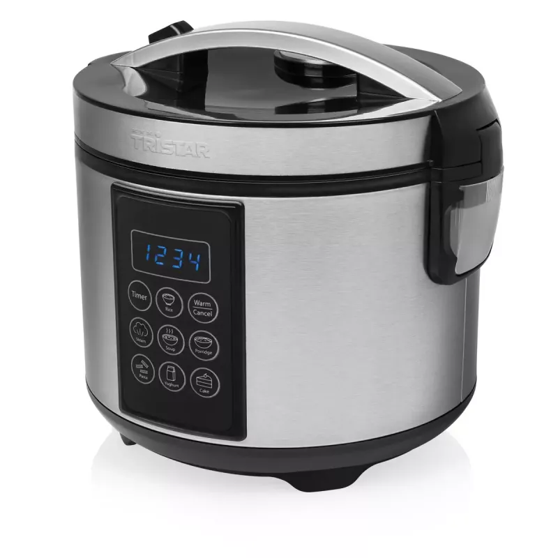Multivārāmais katls Tristar RK-6132 — 1.5 L, 500 W, 7 auto programmas, LCD, nerūsējošais tērauds/melns