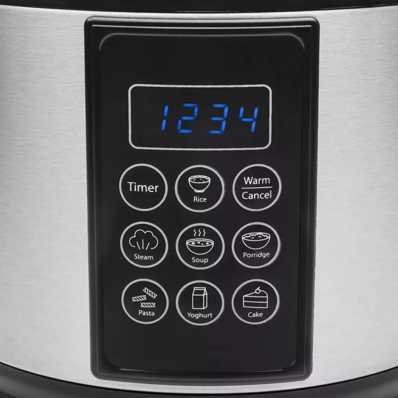 Multivārāmais katls Tristar RK-6132 — 1.5 L, 500 W, 7 auto programmas, LCD, nerūsējošais tērauds/melns