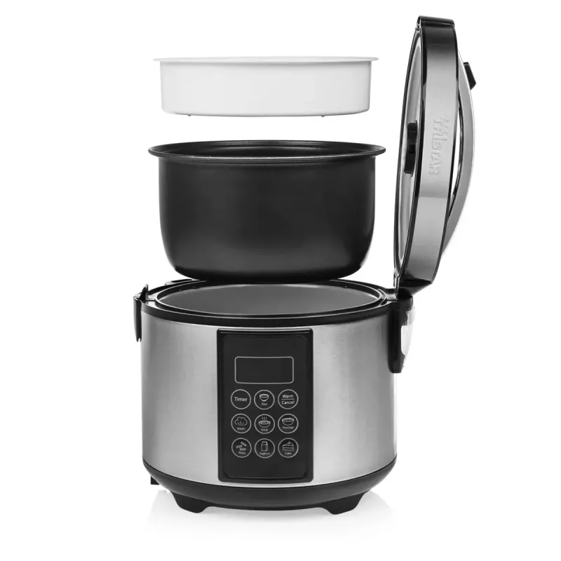 Multivārāmais katls Tristar RK-6132 — 1.5 L, 500 W, 7 auto programmas, LCD, nerūsējošais tērauds/melns