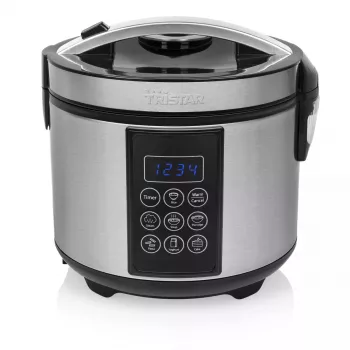 Multivārāmais katls Tristar RK-6132 — 1.5 L, 500 W, 7 auto programmas, LCD, nerūsējošais tērauds/melns