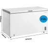 Midea MDRC564FZE01 lādes saldētava — brīvstāvoša, 418 L neto ietilpība, balta