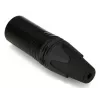 3‑polu vīrišķais XLR kabeļa savienotājs EQUIP 147930, melns, 3‑kontaktu, 19×19 mm, 28,8 g