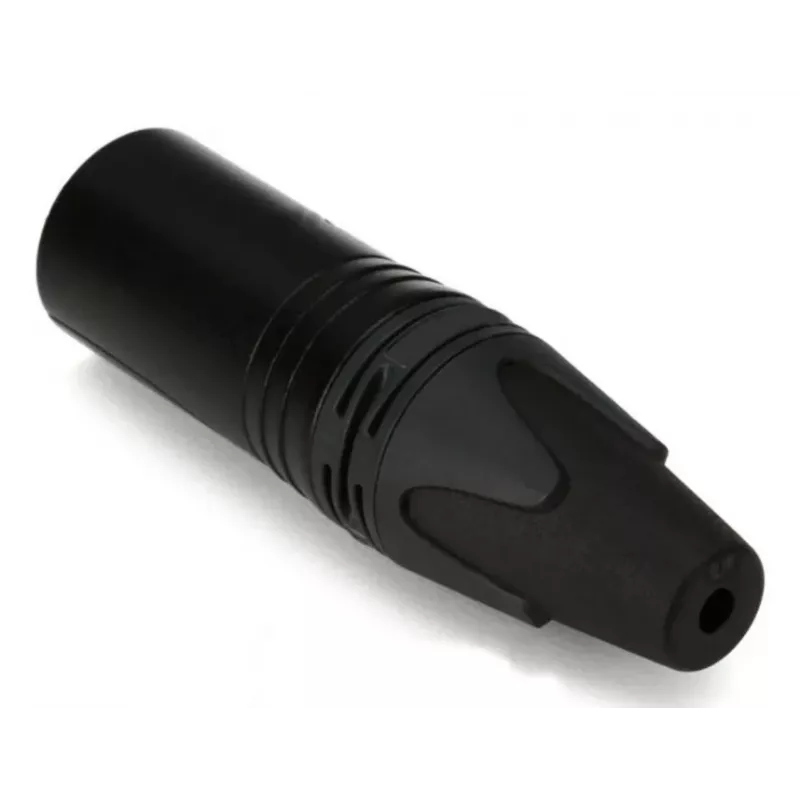 3‑polu vīrišķais XLR kabeļa savienotājs EQUIP 147930, melns, 3‑kontaktu, 19×19 mm, 28,8 g