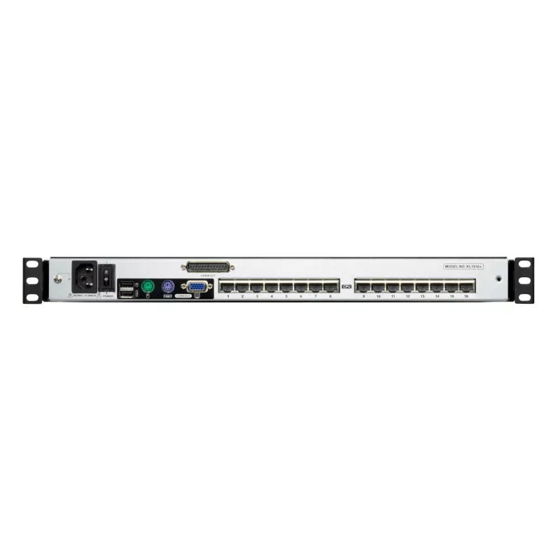 ATEN KL1516AN plaukta konsole 48,3 cm (19 collas) 1280 x 1024 pikseļi Metāla Melna 1U