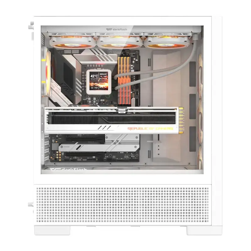 Computer case Darkflash AIRNOVA (balta) with 3 preinstalled fans