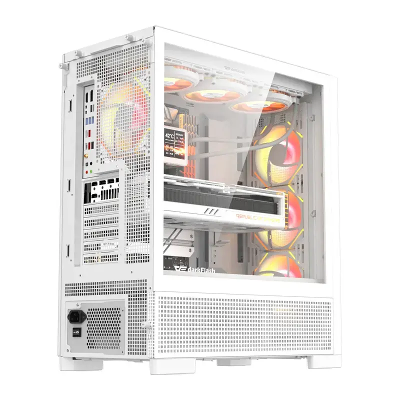 Computer case Darkflash AIRNOVA (balta) with 3 preinstalled fans