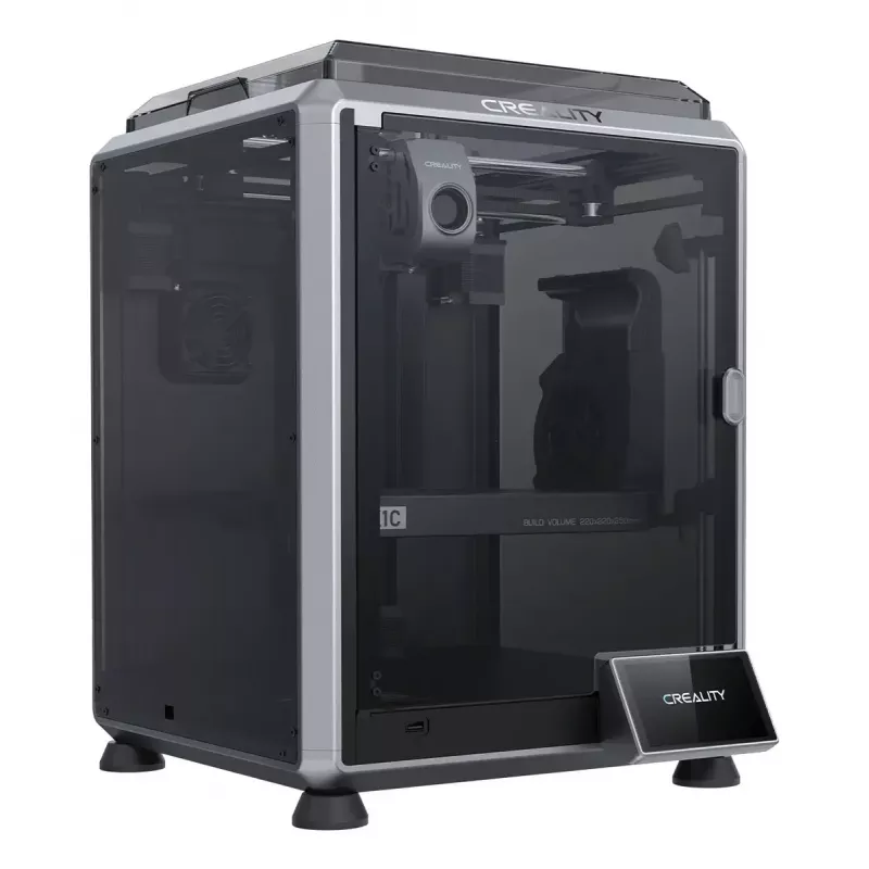 3D Printer Creality K1C FDM Wi‑Fi — PLA/ABS/ASA/PETG/TPU, Slānis 0.1–0.35 mm, 4.3 collu skārienekrāns, 100–240V
