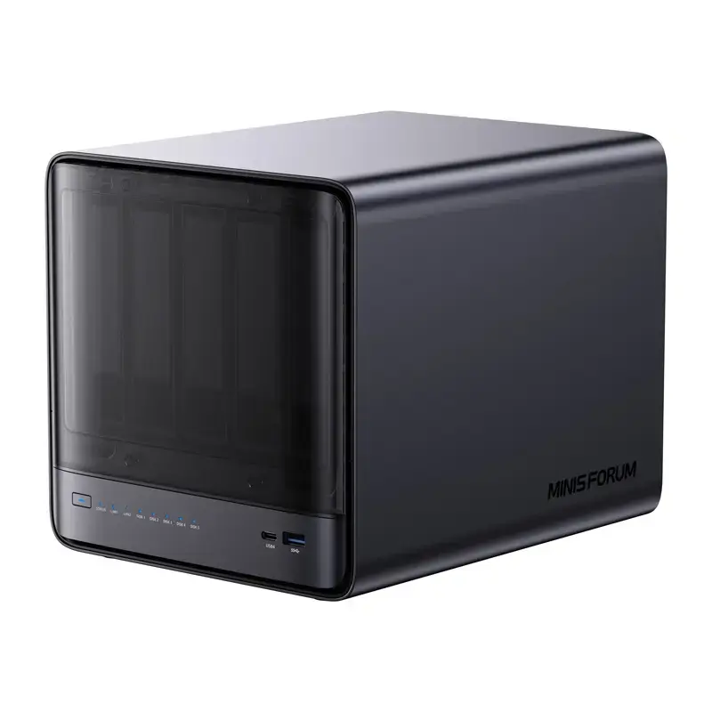 Mini-PC Minis Forum NAS N5 Pro AMD Ryzen AI 9 HX Pro 370, 32GB RAM, 128GB atmiņa