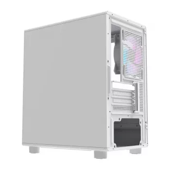 Darkflash datora korpuss DB330M balta v2 ar trīs iepriekš uzstādītiem ventilatoriem, micro-ATX/mATX atbalsts
