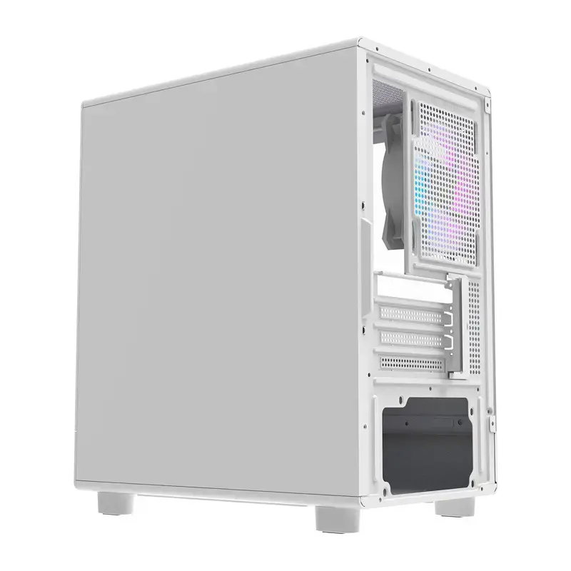 Darkflash datora korpuss DB330M balta v2 ar trīs iepriekš uzstādītiem ventilatoriem, micro-ATX/mATX atbalsts