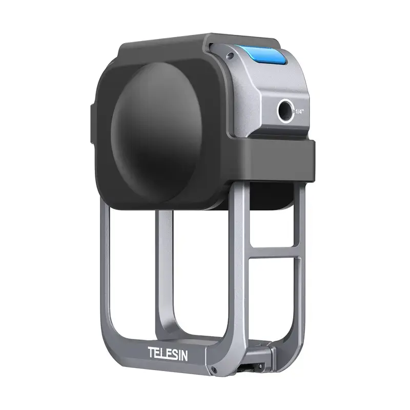 Metāla aizsargbūris Telesin DJI Osmo 360 kamerai – viegls metāla rāmis, stiprinājuma punkti