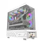 Datorkorpuss DarkFlash DS950V ar iebūvētu displeju, balts, komplektā 6 ventilatori