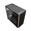 ATX datora korpuss Darkflash DS900WS — midi tornis, bez ventilatoriem, melns