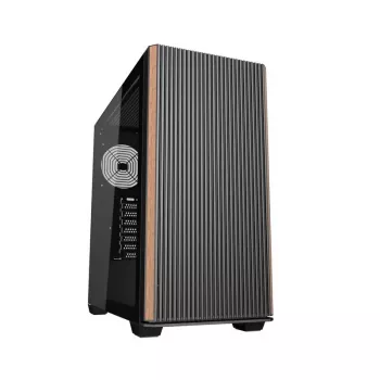 ATX datora korpuss Darkflash DS900WS — midi tornis, bez ventilatoriem, melns