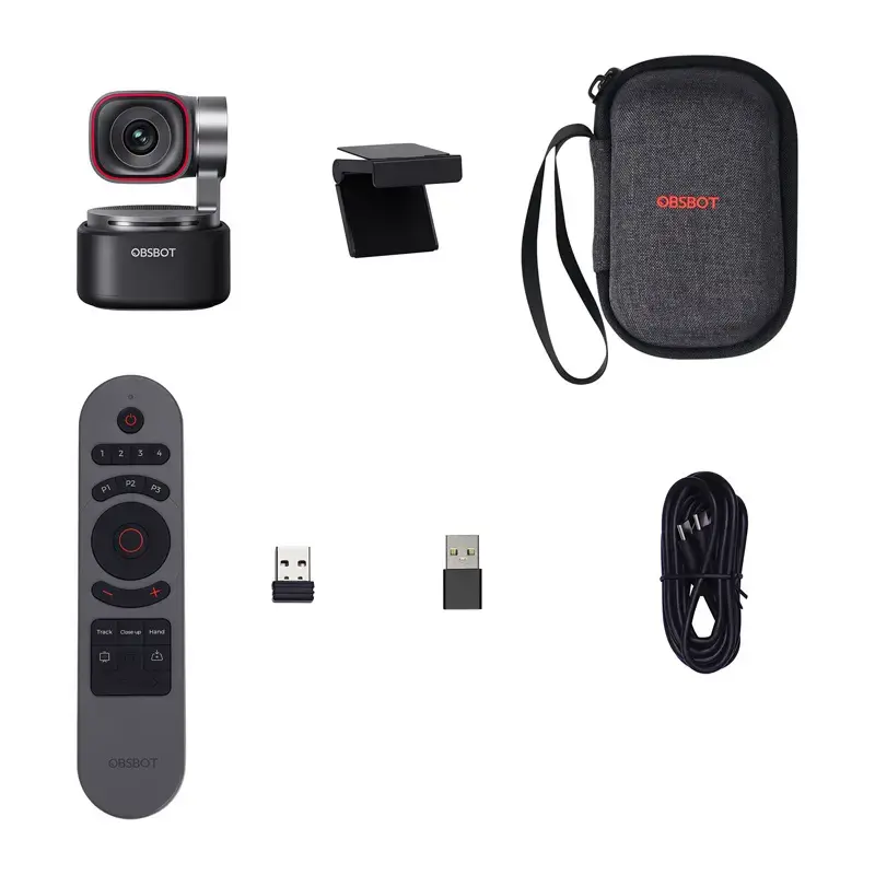 OBSBOT Tiny 3 Remote Combo — kompakta AI tīmekļa kamera ar tālvadības pulti
