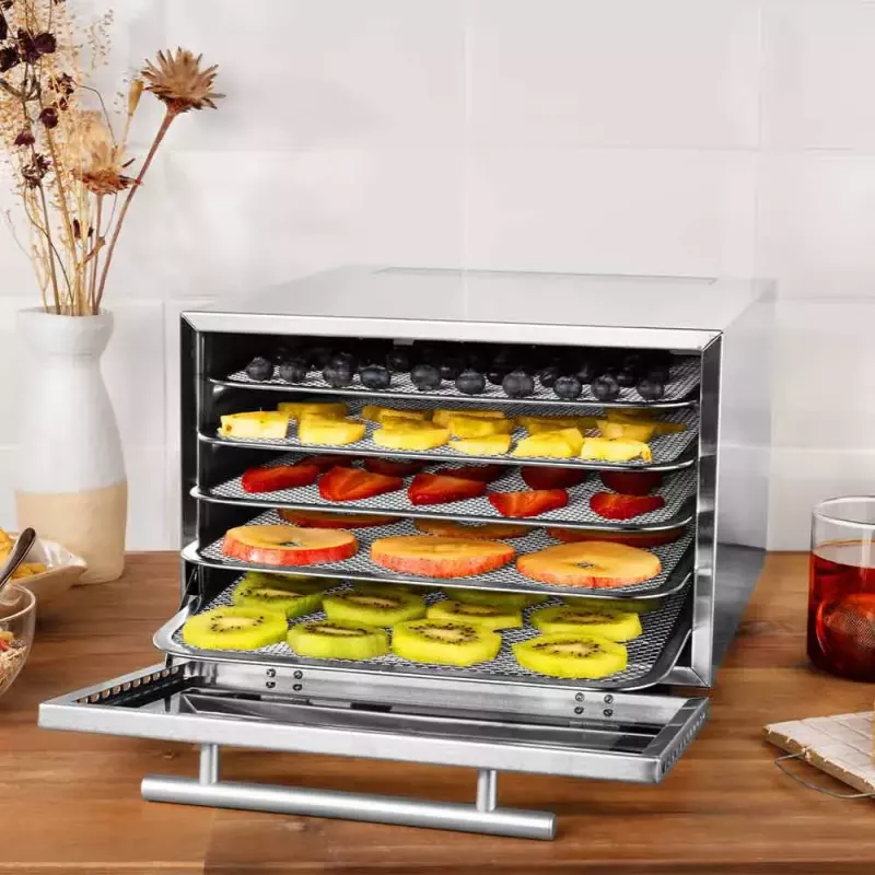 Pārtikas žāvētājs GASTROBACK Mini Professional 400 W, nerūsējošais tērauds, taimeris līdz 24 h, 282×347×206 mm