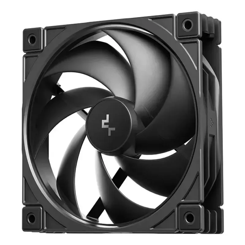 Datora korpusa ventilators DeepCool FD12 V2 120 mm melns, 500–2500 RPM, hidrauliskais gultnis, 4 gab.