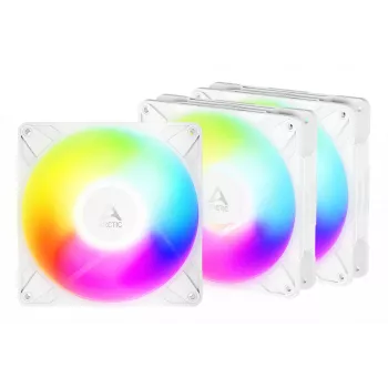 ARCTIC Freezer P14 Pro Reverse A-RGB (balta) - 3 Pack - 140 mm A-RGB PWM ventilators ar kabeļa sadalītāju