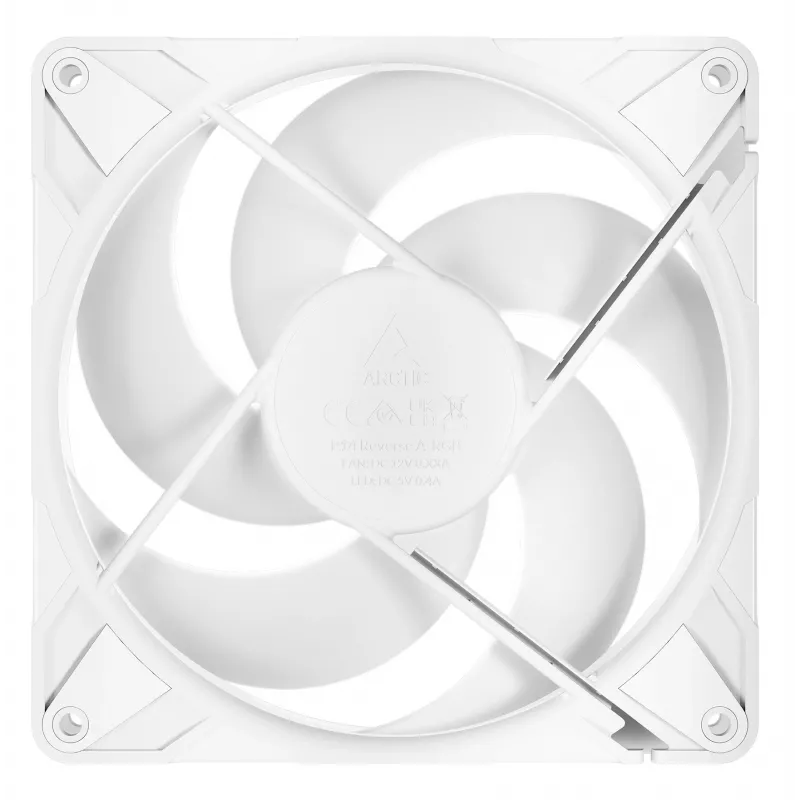 ARCTIC Freezer P14 Pro Reverse A-RGB (balta) - 3 Pack - 140 mm A-RGB PWM ventilators ar kabeļa sadalītāju