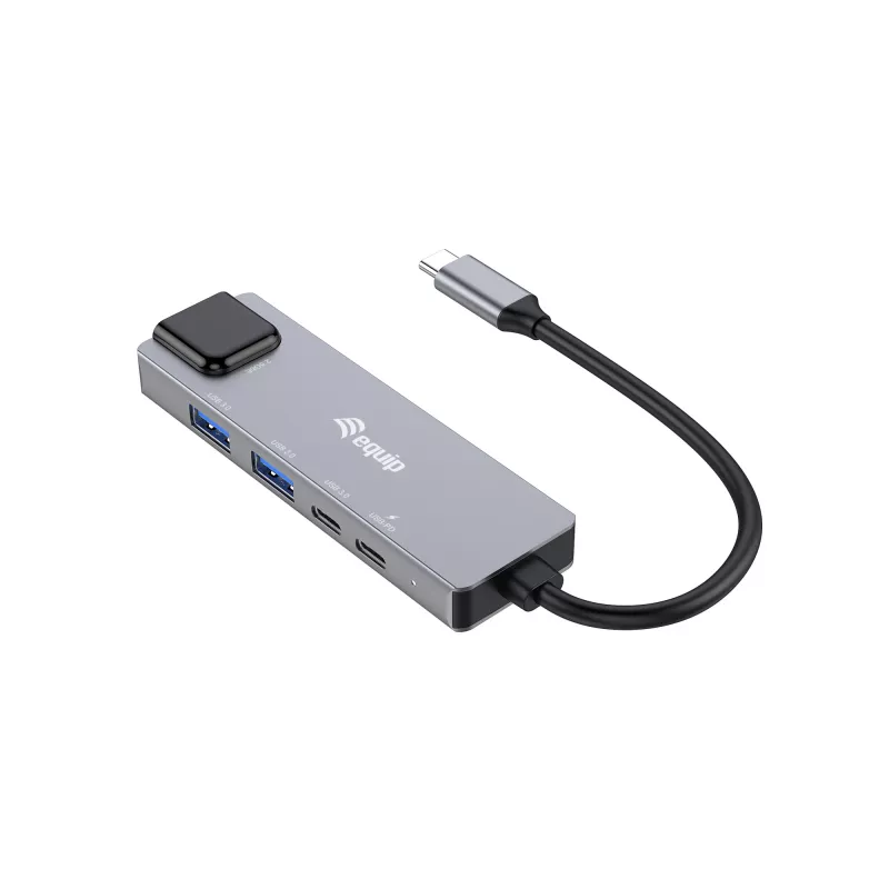 Equip 5-in-1 daudzfunkciju adapteris, 2.5GbE, USB-A x 2, USB-C x 1, USB-C, 100W USB PD