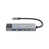Equip 5-in-1 daudzfunkciju adapteris, 2.5GbE, USB-A x 2, USB-C x 1, USB-C, 100W USB PD