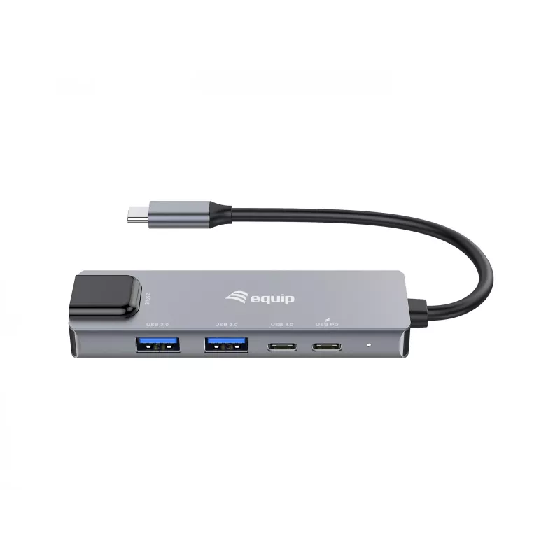 Equip 5-in-1 daudzfunkciju adapteris, 2.5GbE, USB-A x 2, USB-C x 1, USB-C, 100W USB PD