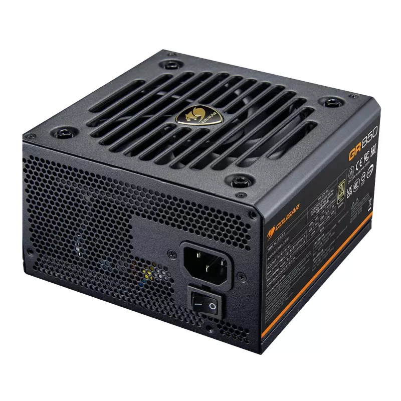 Barošanas bloks Cougar GR 850W ATX3.1 PCIe 5.1 80 PLUS Gold, 850 W, 20+4 pin ATX, 120 mm ventilators, melns