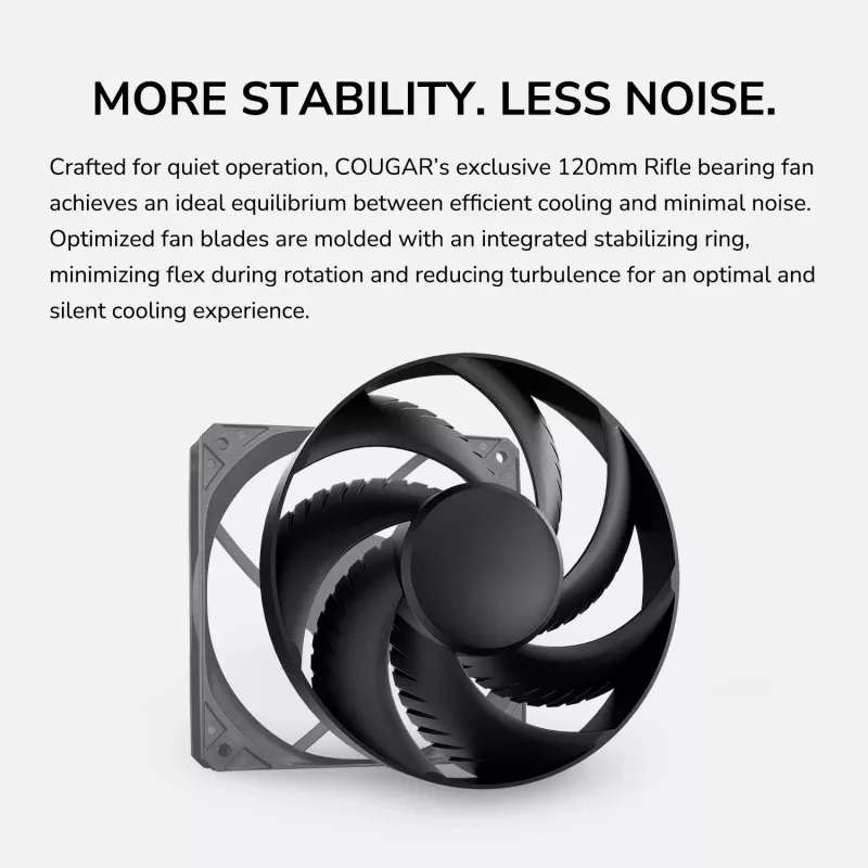 Barošanas bloks Cougar GR 850W ATX3.1 PCIe 5.1 80 PLUS Gold, 850 W, 20+4 pin ATX, 120 mm ventilators, melns
