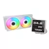 Universāls šķidruma CPU dzesētājs Cougar Poseidon Vistek Pro 240, ARGB, 120 mm ventilatori, balts