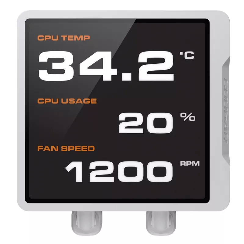 Universāls šķidruma CPU dzesētājs Cougar Poseidon Vistek Pro 240, ARGB, 120 mm ventilatori, balts