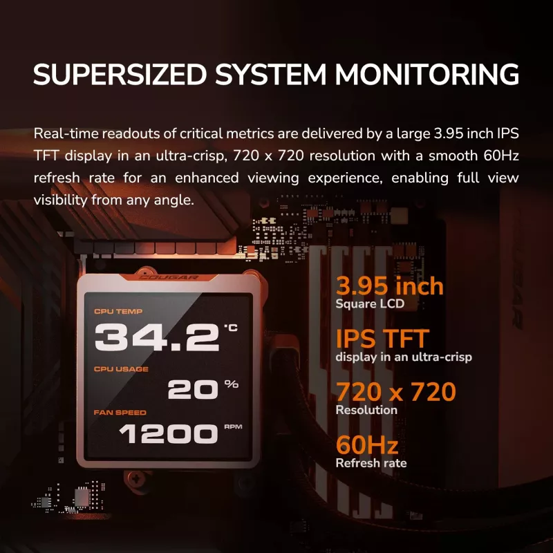Universāls šķidruma CPU dzesētājs Cougar Poseidon Vistek Pro 240, ARGB, 120 mm ventilatori, balts