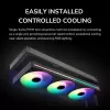 Universāls šķidruma CPU dzesētājs Cougar Poseidon Vistek Pro 240, ARGB, 120 mm ventilatori, balts