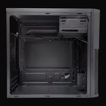 PC Micro Tower korpuss LC-Power 2004MB-V3, Micro-ATX/Mini-ITX, melns, augšpusē novietots PSU, atbalsta 2×3,5 collu + 2×2,5 collu, USB 3.2 Gen1