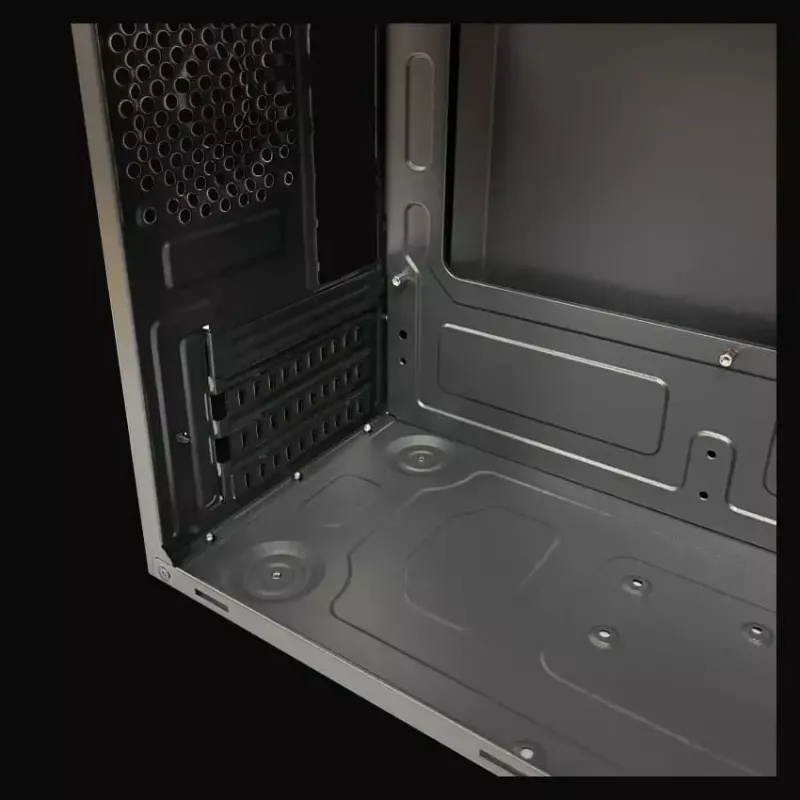 PC Micro Tower korpuss LC-Power 2004MB-V3, Micro-ATX/Mini-ITX, melns, augšpusē novietots PSU, atbalsta 2×3,5 collu + 2×2,5 collu, USB 3.2 Gen1