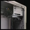 PC Micro Tower korpuss LC-Power 2004MB-V3, Micro-ATX/Mini-ITX, melns, augšpusē novietots PSU, atbalsta 2×3,5 collu + 2×2,5 collu, USB 3.2 Gen1