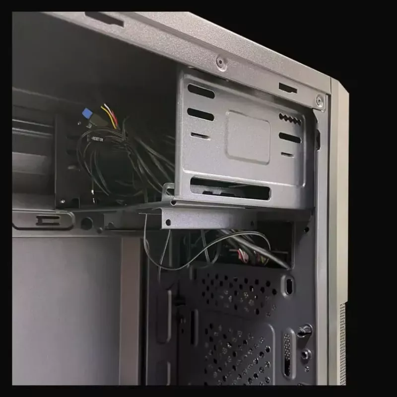 PC Micro Tower korpuss LC-Power 2004MB-V3, Micro-ATX/Mini-ITX, melns, augšpusē novietots PSU, atbalsta 2×3,5 collu + 2×2,5 collu, USB 3.2 Gen1