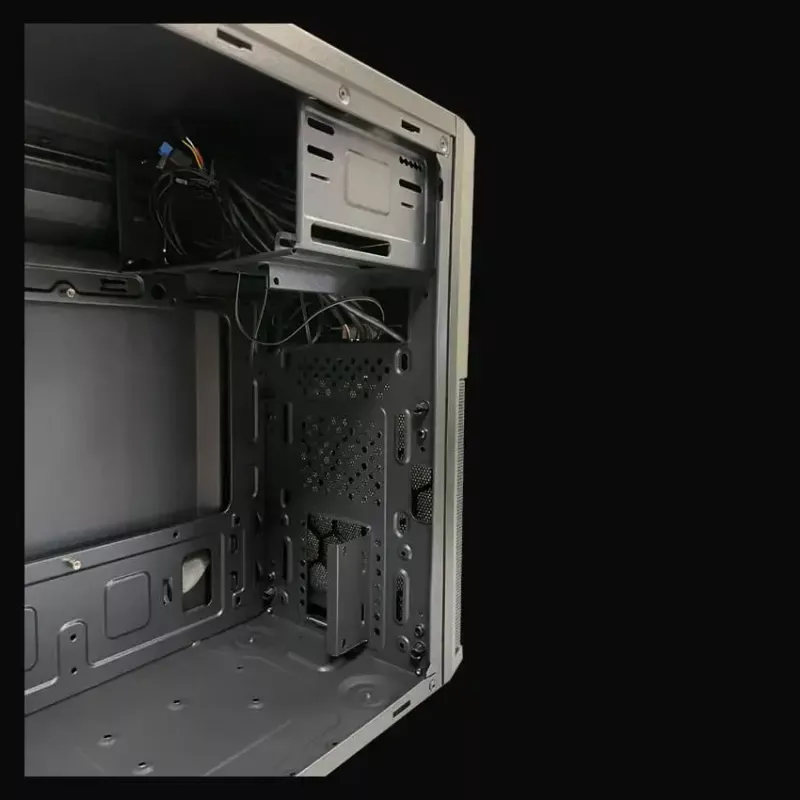 PC Micro Tower korpuss LC-Power 2004MB-V3, Micro-ATX/Mini-ITX, melns, augšpusē novietots PSU, atbalsta 2×3,5 collu + 2×2,5 collu, USB 3.2 Gen1