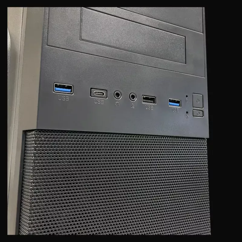 PC Micro Tower korpuss LC-Power 2004MB-V3, Micro-ATX/Mini-ITX, melns, augšpusē novietots PSU, atbalsta 2×3,5 collu + 2×2,5 collu, USB 3.2 Gen1