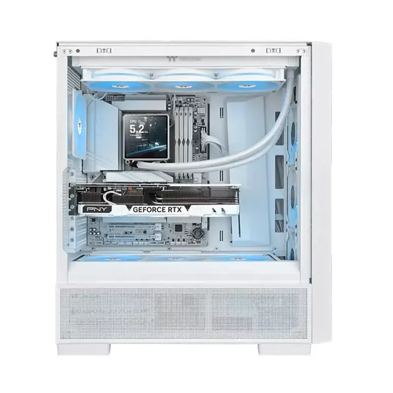 Universāls šķidruma dzesētājs Thermaltake TH360 V3 Ultra ARGB — 3x 120 mm ventilatori, 500–2500 RPM, 12 V, balts
